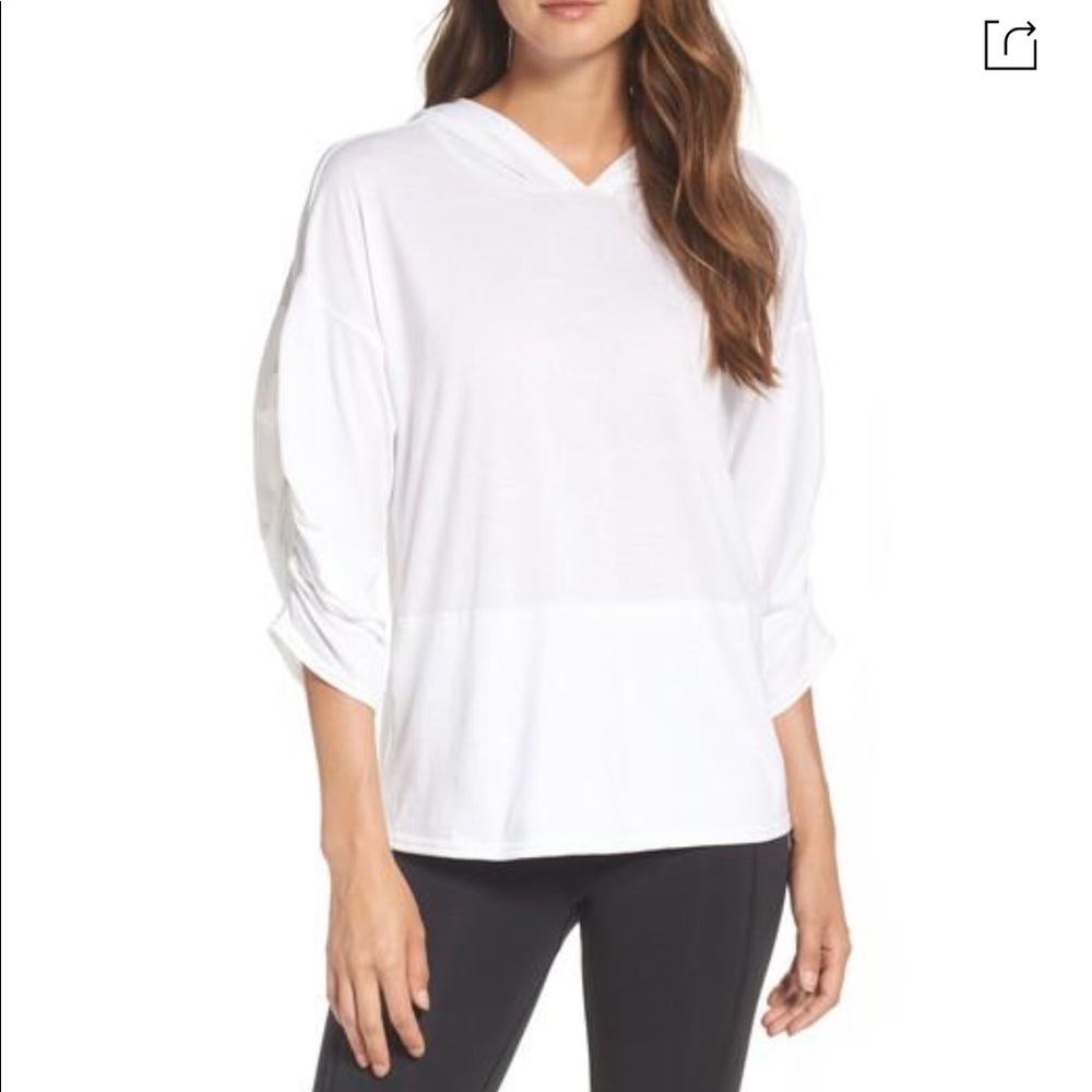 Free People Movement Horizon Hooded Tee in White